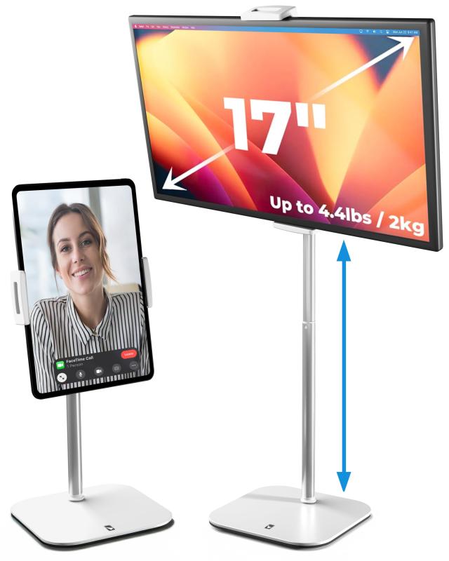 Cooper TabStand iPadスタンド デスク用 高さ51cm、17インチまでのポータブルモニタースタンド 耐荷重2kg、タブレットスタンド デスク用、タブレットホルダー、Apple iPad用スタンド、Samsung・Kindle・Fの商品画像