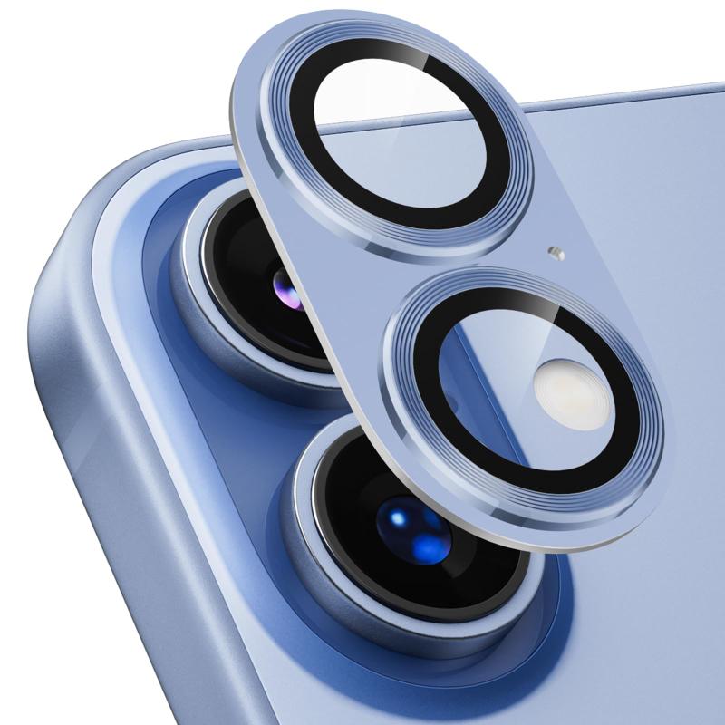 Rakuten - Podick レンズカバー iPhone 17 用 カメラフィルム 全面保護 アルミ合金製 強化ガラス 傷防止 レンズ保護 耐衝撃 アイフォン17 用 カメラ保護 高透過率 黒縁取り 露出オーバー防止 カメラレンズ