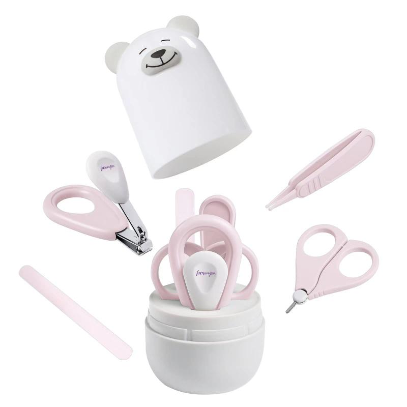 4 in 1 ベビーつめきりセット ベビー つめきり ベビー用はさみ ピンセット つめやすり(polar bear pink)【用途】赤ちゃんの爪とつま先ニーズカット、はさみ、ガラスの爪やすり、鼻ピンセット【製品仕様＆人間工学の設計】材質：ABSSTEELプラスチック&amp;精密ステンレスで、小さな爪を剪定するために設計されています。【理想的な贈り物】新生児の女の子と男の子の赤ちゃんにぴったりのシャワーギフトです。無条件