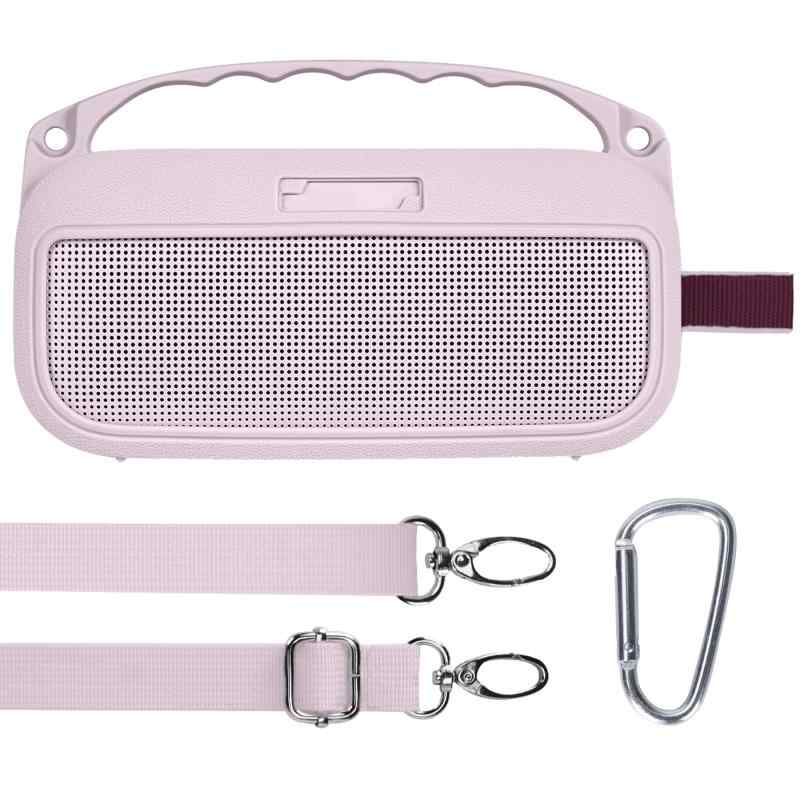 Lebakortシリコンケースに適合するBose SoundLink Flex Portable Speaker (第2世代) ポータブル アウトドア ワイヤレス Bluetooth スピーカー (ピンク ケース)