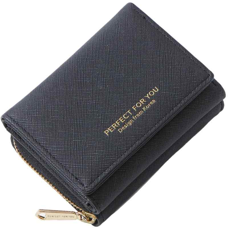 [Smomo] 三つ折り財布 レディース PU ミニ財布 コンパクト財布 ボタン型 小銭入れ カード入れ 可愛い 通勤 通学 一粒万倍日 バレンタイン ギフト