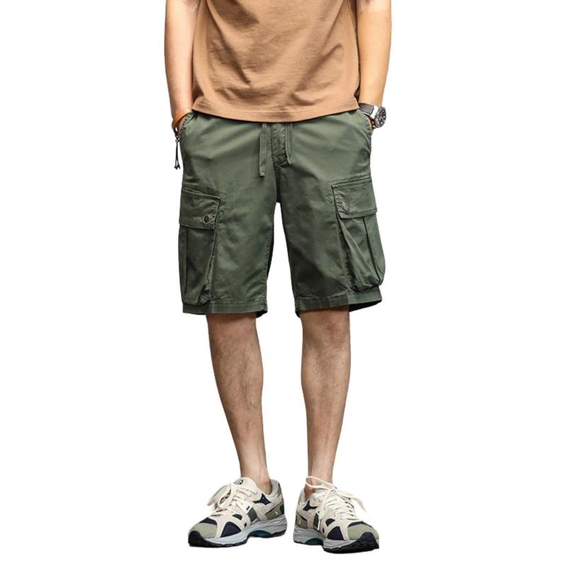 ショートパンツ メンズ カーゴ 夏 ハーフパンツ カーゴパンツ ミリタリーパンツ 五分丈 薄手 短パン カジュアル 作業ズボン ボトムス 無地 夏服 32 アーミーグリーン079