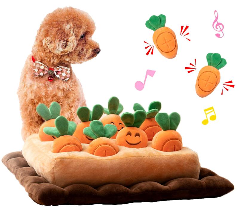 にんじん畑 犬 おもちゃ にんじん収穫隊 YCYHHHWノーズワークマット 犬 知育玩具 ペット用品 犬用品 犬のおもちゃ 噛む 運動不足 ストレス解消 家の破壊防止対策 (人参8個) (にんじん畑 2代)