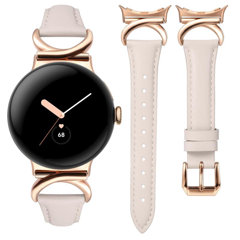 Google Pixel Watch バンド レザーバンド レディース Google Pixel Watch 3 41mm/2/1に対応 おしゃれ 交換ベルト 高級 本革製 柔らかい マートウォッチベルト 可愛い 上質なベルト 長さ