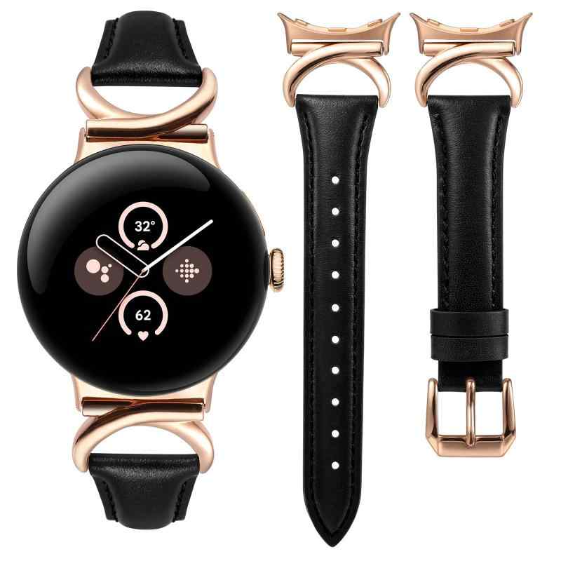  Google Pixel Watch バンド レザーバンド レディース Google Pixel Watch 3 41mm/2/1に対応 おしゃれ 交換ベルト 高級 本革製 柔らかい マートウォッチベルト 可愛い 上質なベルト 長さ