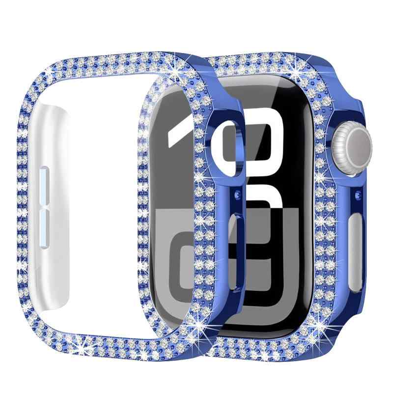 Rakuten - YAODLE Apple Watch ケース アップルウォッチ カバー Series 11/10 42mm 対応 PC素材 グリッターApple Watch保護ケース デザイン 全面保護 防塵 キズ防止 軽量(42mm，ブルー)