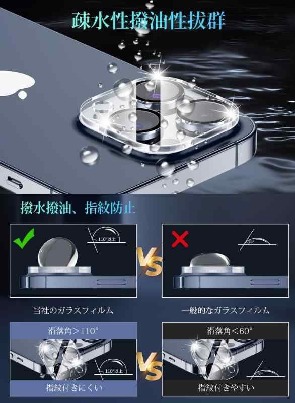 Phone 15 Pro/Phone 15 Pro Max カメラフィルム 15プロ カメラ レンズ 保護カバー 全面保護 15プロマックス レンズフィルム 硬度9H 黒縁取り 15Pro用 强化ガラス 極薄 旭硝子製 Phone15 Pro 液晶強化ガ root-house-10145319 RoothouseStore サンプル画像3