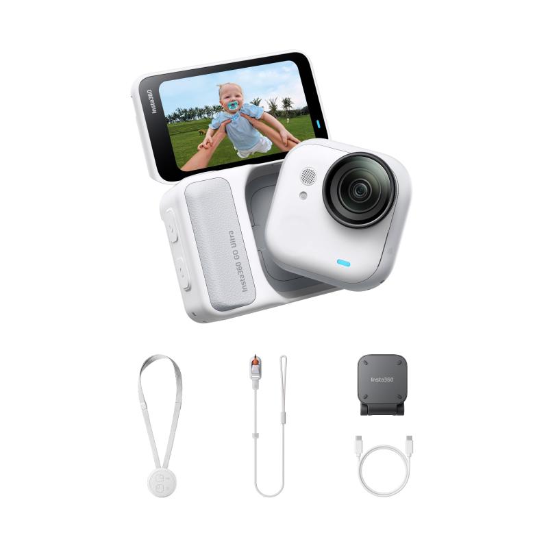 Insta360 GO Ultra 通常版 ホワイト ｜ vlog カメラ ポケットから世界が変わる 軽量 アクションカメラ 小型 どこにでも取り付け可能、FlowState手ブレ補正、200分バッテリー寿