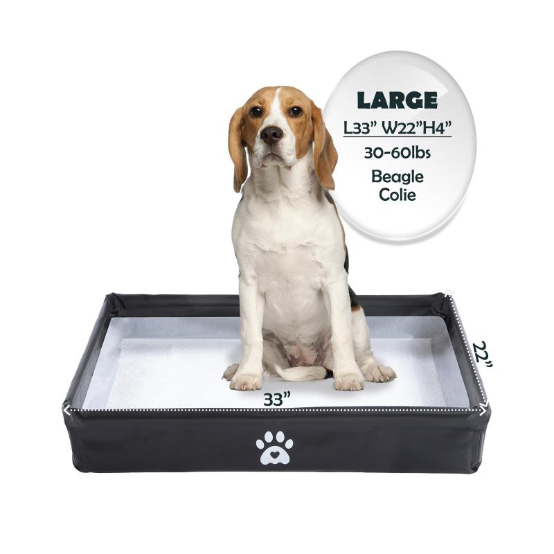 MEEXPAWS 犬 トイレトレー 大型犬用 折りたたみ式 犬用トイレ ペット トイレ 約84x56cm 犬 トイレ ワイド 犬トイレ 飛び散り防止 漏れ防止 お手入れ簡単 トイレトレー 犬