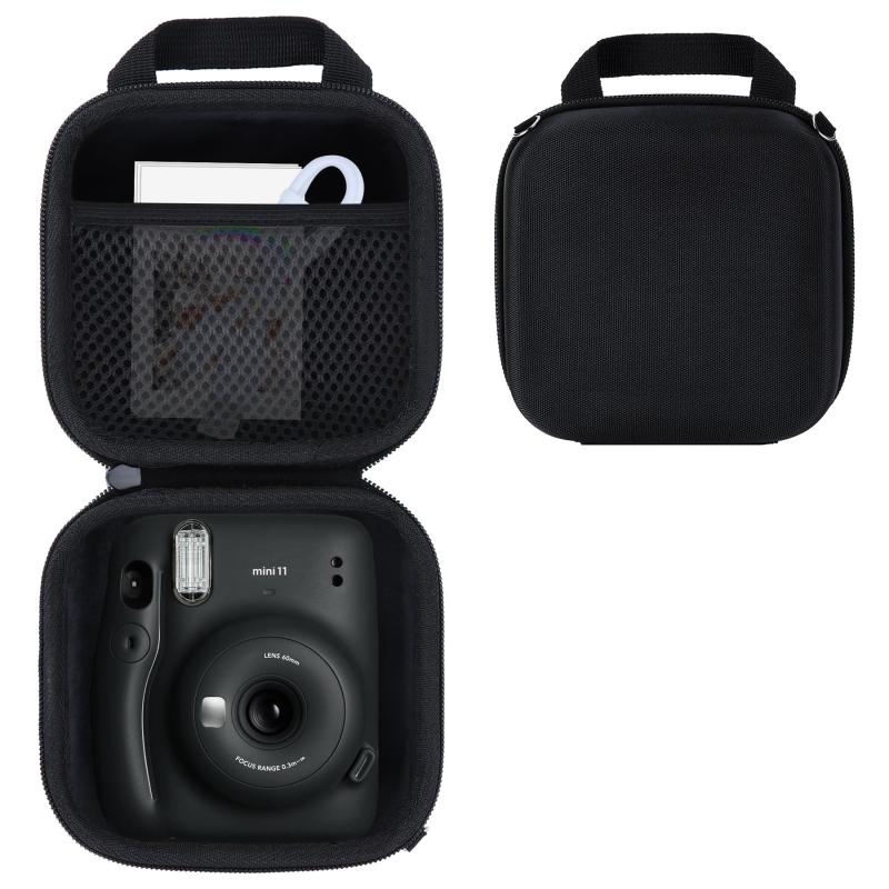 RIYADAone 収納ケースのみ販売 - 収納ケースに適合するFujifilm Instax Mini 13/12/11 チェキ インスタントカメラ (ブラック)