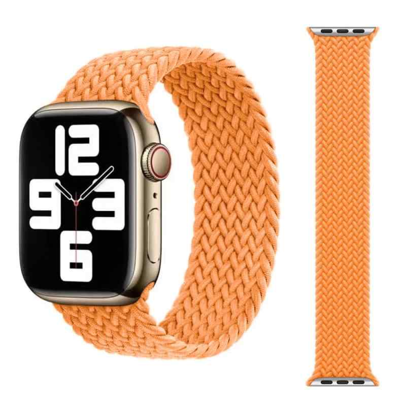 Rakuten - コンパチブル apple watch バンド ブレイデッドソロループ 柔らかいシリコーン糸混紡リサイクルヤーン素材 ステンレス留め具 apple watch ultra3/ultra2/ultra/10/9/8/7/6/5/4/3/2/1/SE対応 通気