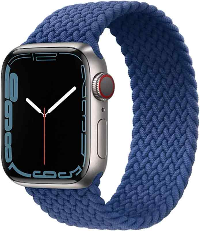 コンパチブル apple watch バンド ブレイデッドソロループ 柔らかいシリコーン糸混紡リサイクルヤーン素材 ステンレス留め具 apple watch ultra3/ultra2/ultra/10/9/8/7/6/5/4/3/2/1/SE対応 通気