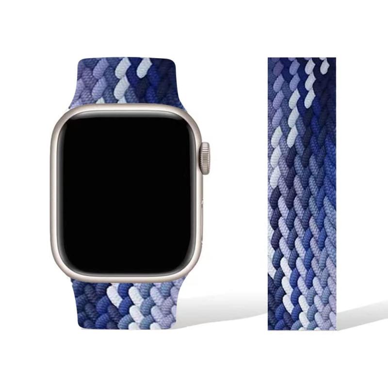 Rakuten - コンパチブル apple watch バンド ブレイデッドソロループ 柔らかいシリコーン糸混紡リサイクルヤーン素材 ステンレス留め具 apple watch ultra3/ultra2/ultra/10/9/8/7/6/5/4/3/2/1/SE対応 通気