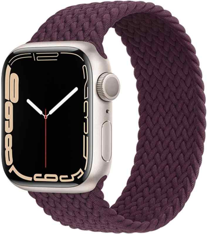 コンパチブル apple watch バンド ブレイデッドソロループ 柔らかいシリコーン糸混紡リサイクルヤーン素材 ステンレス留め具 apple watch ultra3/ultra2/ultra/10/9/8/7/6/5/4/3/2/1/SE対応 通気