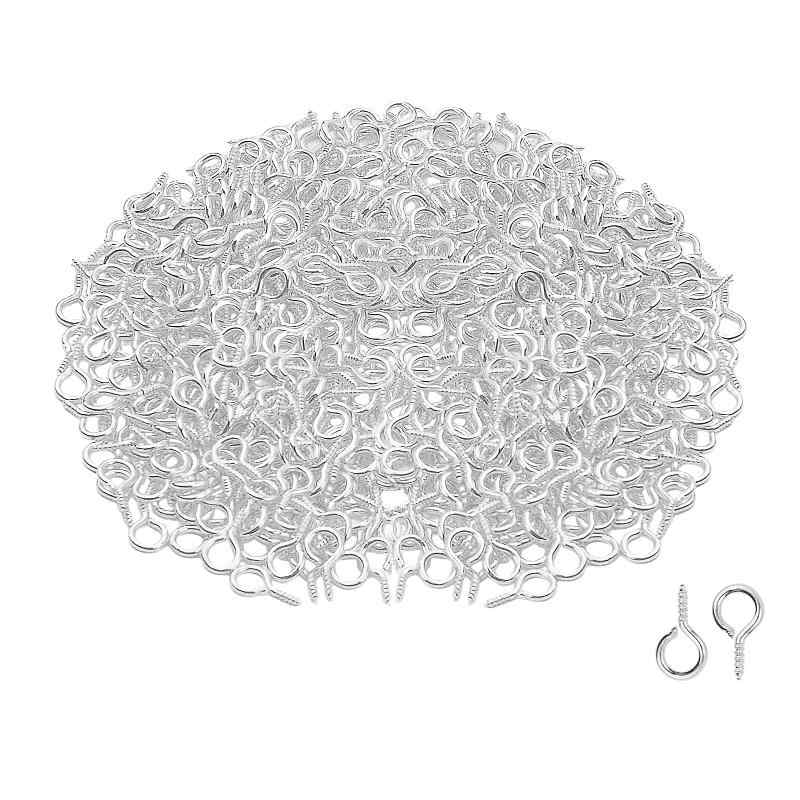 Other - サムコス 約100個セット ネジヒートン uvレジン パーツ ネジ ック アクセサリー DIY材料 クラフト パーツ 手芸用品 金具 アクセサリー (4.9*10mm, シルバー)