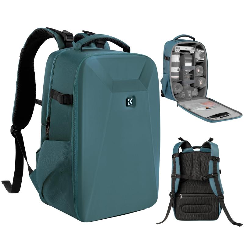 Rakuten - K&F Concept カメラバッグ カメラリュック リュックサック 大容量 おしゃれ EVA耐衝撃 22L 16インチPC収納＆三脚収納可 一眼レフカメラバッグ