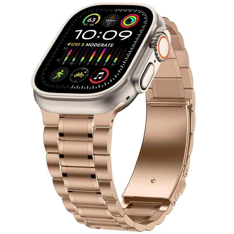 Rakuten - Dolstrap ステンレススチール製 Band コンパチブル Apple Watch バンド 49mm 46mm（シリーズ 11/10）45mm 44mm 42mm，メンズ/レディースメタル交換用バンドコンパチブル iWatch Ultra 3/2/1