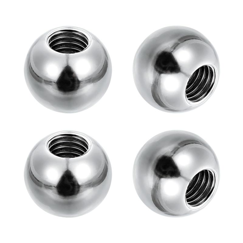 Rakuten - PATIKIL 4個 ボールナットノブ ねじ付き M8 x 16mm 304ステンレス鋼 ナットカバー 照明機械 DIY 装飾 機械用ハードウェア シルバー
