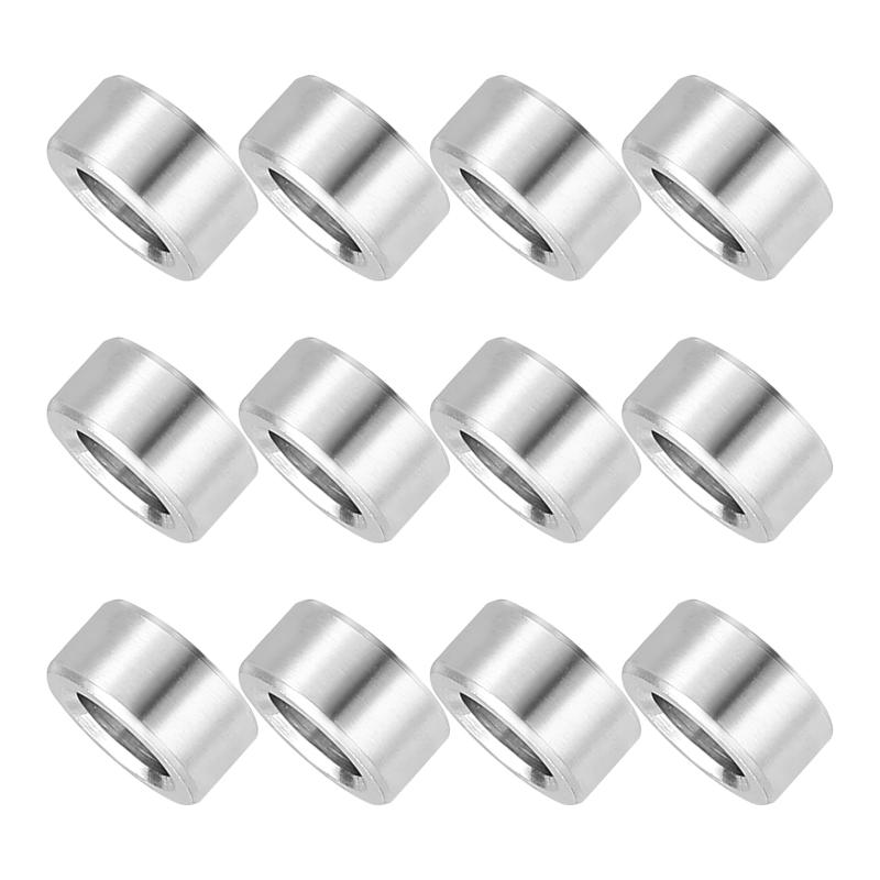 Rakuten - PATIKIL 12個 スペーサー ステンレス M6 内径6 mm x 外径10 mm x 高さ4 mm 304ステンレス製 (ねじ切りなし) 丸型スペーサー ブッシング スタンドオフ ネジ ボルト