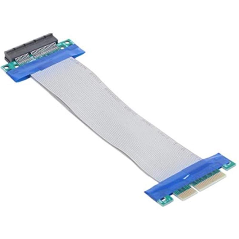 Cablecc PCI-E Express8Xから8xオスからメススロットライザーエクステンダーカードリボンフレキシブルケーブル20cm