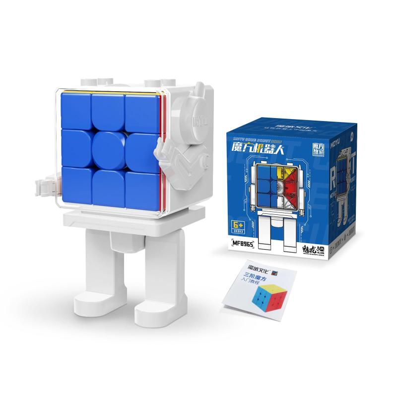 Moyu 3x3 磁気キューブです スピード キューブ ロボット形ディスプレイ ボックス、3x3 パズル キューブ ステッカーなし マスター キューブ スピード キューバーのためのギフト 磁石内蔵 磁石 moyu cube にロボットシェルを追加し、座った状態でも立った状態でもキューブを積み重ねることができます。 手と足はフレキシブルに振れるので、moyu cube を遊びながら、より友だちのような楽しさが加わります。マグネット・ポジショニング・システムの導入により、moyu cube はより操作しやすくなり、全体的な回転はよりスムーズに感じられるようになった"DIYロボットシェルで創造性を発揮し、キューブをパーソナライズしましょうあなたのユニークなスタイルを反映するように外装をカスタマイズし、シンプルなパズルを世界に一つだけの傑作に変身させましょう。 あなたの個性を発揮し、毎日の生活に喜びをもたらすキューブ型ロボットボックスをデザインし、工作する楽しさを味わってください。"Moyu cube ロボットボックスシリーズ、2x2,3x3,4x4,5x5オプション、あなたのニーズに応じて独自のmoyu cube パラダイスを作成することができます