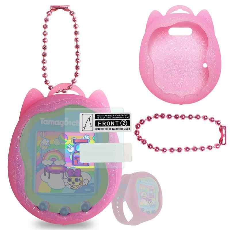 Rakuten - BCWXION for Tamagotchi Uni 用シリコンケース交換、for Tamagotchi Uni 用スクリーンプロテクター バンド ペットアクセサリー (シリコンケースとスクリーンフィルム)(ピンク)