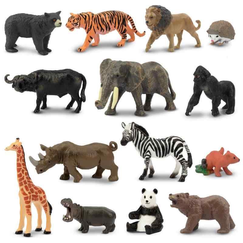 樂天商城 - TOYMANY ミニ動物フィギュア 14PCS野生動物フィギュアセット リアルな動物模型 動物園主題 ミニモデル 人気動物 おもちゃ 玩具 誕生日プレゼント クリスマス 新年 飾り物 コレクション 6歳以