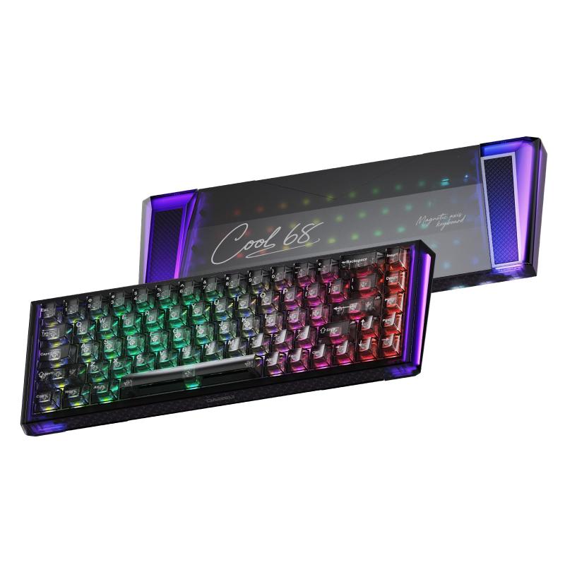 DAREU COOL68 ゲーミングキーボード 0.01mm ラピッドトリガー対応 光翼ライトボックス 有線8000hzポーリングレート …