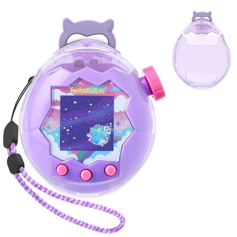 Rakuten - CONTEME Tamagotchi Paradise用クリアケースと交換用蓋セット、DIYファン、コレクター、ディスプレイに最適、Paradise Tamagotchiアクセサリー用、ストラップ付き（デバイス/フィルムなし） (モデル-D)