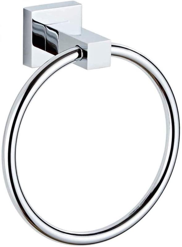 Rakuten - YUET 壁掛けタオルリングレールバーバスホルダーハンガーアクセサリーSUS 304ステンレススチールクロームメッキバスルームハードウェアとキッチン(光沢仕上げ)