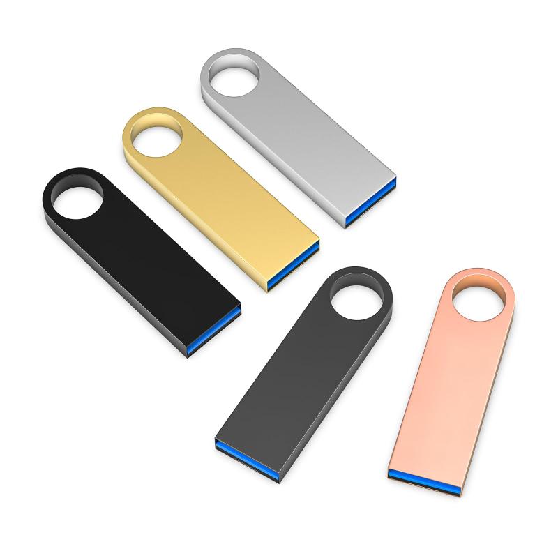 USBメモリ32GB 5個パックWooolken 高速 USB 3.0 サムドライブ 洗練されたメタルフラッシュドライブ キーチェーン付き USBドライブ PC/コンピューター/Mac
