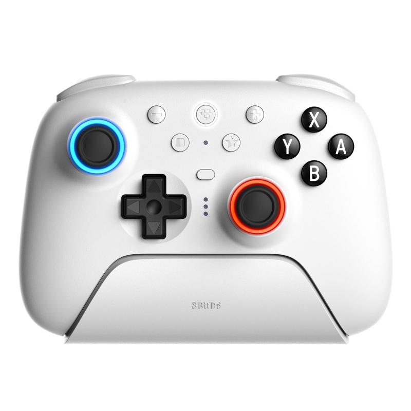 8BitDo Ultimate 2 Bluetooth コントローラー Switch/Switch 2 &amp; Windows PC 用、TMR ジョイスティック付き Switch Pro コントローラー、切り替え可能なホール効果/触覚トリガー、振動