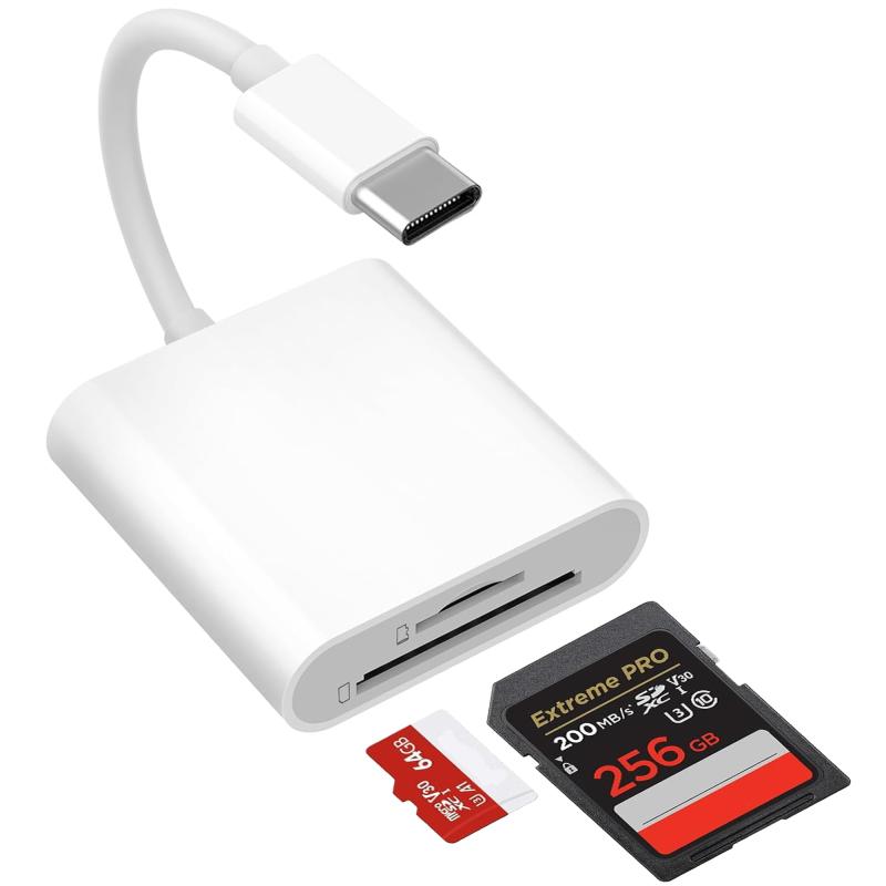 type c カードリーダー カメラリーダー SD カードリーダー SD / TFカードリーダー USB 3.0 OTG機能 写真 / ビデオ / データ 双方向高速転送 iPhone 16 / iPad Pro / MacBook / Chromebook / AndroidスマホなどUSB Cポート搭載機器に対応 送料無料
