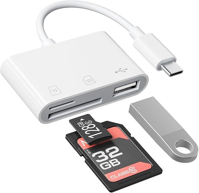 【2026最新型】SD カードリーダー type-c メモリ/カメラ/TF カードリーダー 3in1 USB/SD/TF変換アダプタ OTG機能