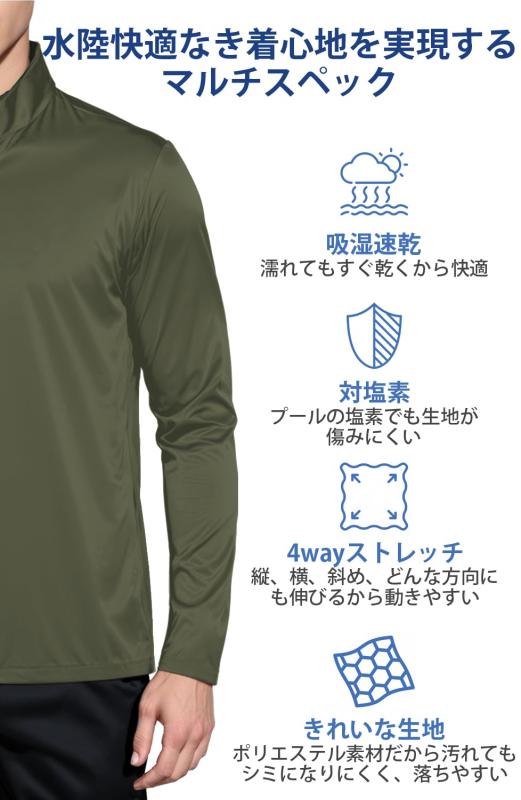 [Rmally] ラッシュガード メンズ 長袖 水着 [伸縮性・速乾・UVカット] ラッシュパ...