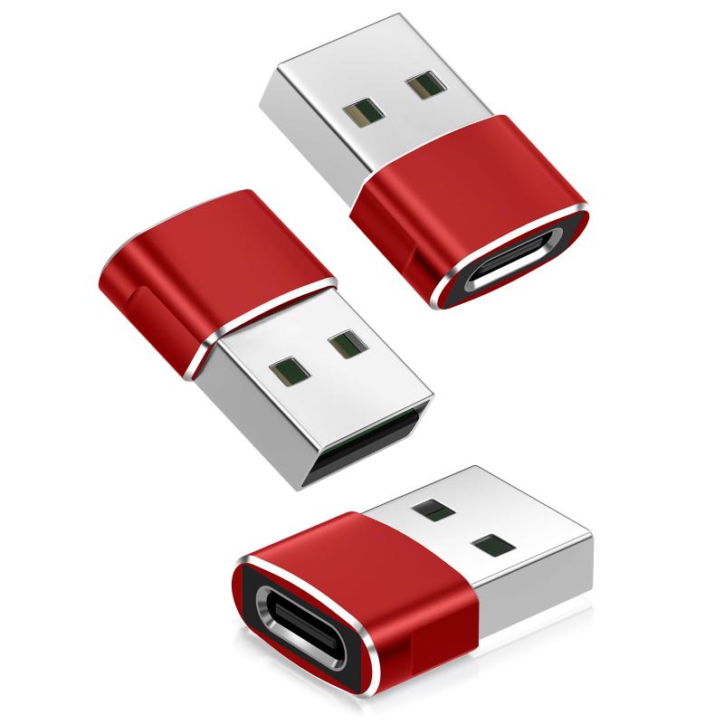 Basesailor USB CメスからUSBオス変換アダプター 3パック が対応可能 iPhone 16 15 14 13 12 Mini Pro Maxミニプロマックス Airpods 3 iPad 10 Air Samsung Galaxy Not