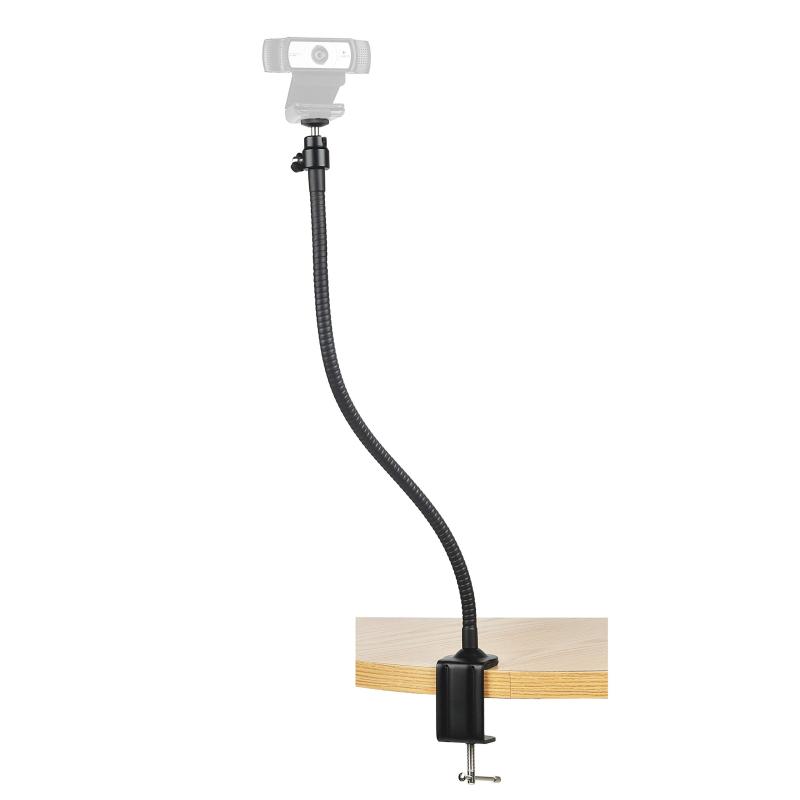 ウェブカメラマウント - フレキシブルアームクランプスタンド三脚 適用 Logitech Webcam C920s C930 C922 C925e C615 Brio(1/4-20ネジ穴付き)--携帯電話やデジタルカメラには適していません