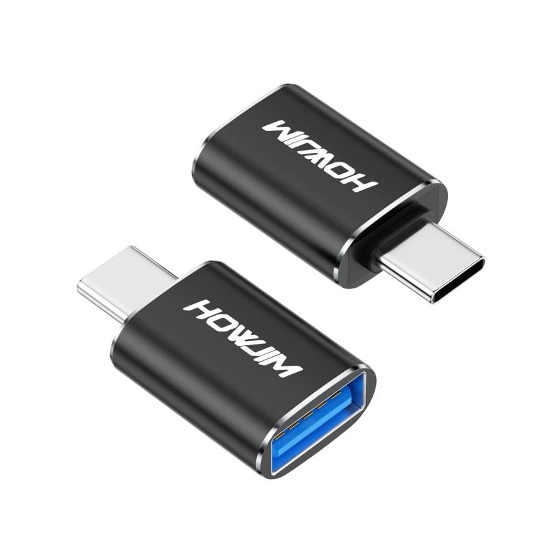HOWJIM USB Type-C 変換アダプタ 2個セット 3A 100W 急速充電 10Gbps高速データ転送 OTG対応 タイプc 変換 ノートパソコン Phone 17 16 15 シリーズ Pad X-peria G-alaxy S-urfac