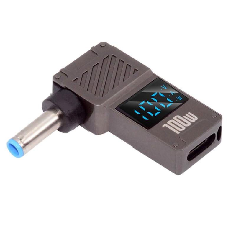 Cablecc USB-C タイプC スマート LED ディスプレイ入力から 100W 出力 DC 4.5x3.0mm ジャック電源 20V 5A PD 充電 65…