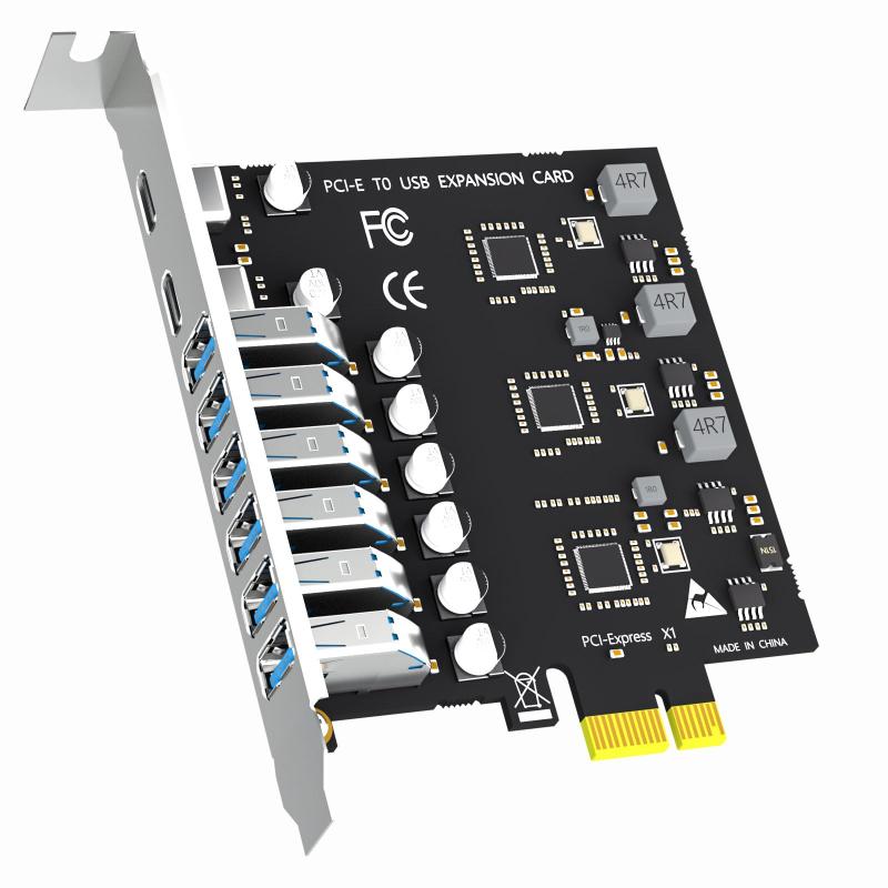 GLOTREND U6A2C PCIe USB 拡張カード 8 ポート USB3.2 GEN1Windows/Linux 対応（Mac OS 非対応）