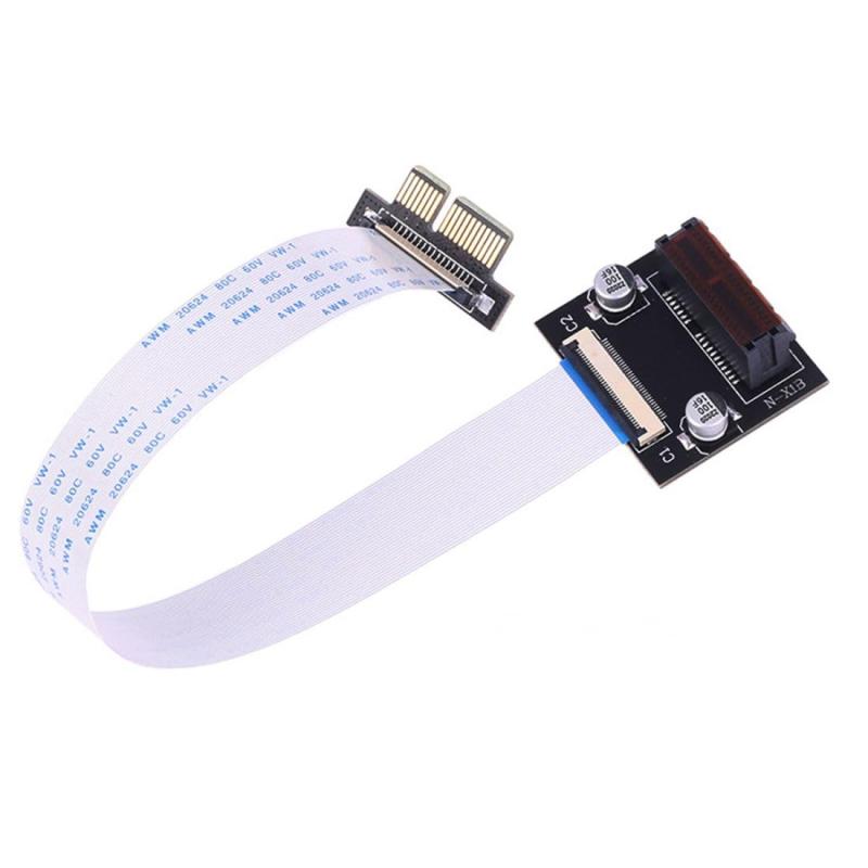 Chenyang PCI-E X1 延長アダプター PCI Express X1 ロープロファイル 角度付きライザー カード エクステンダー 再配置アダプター