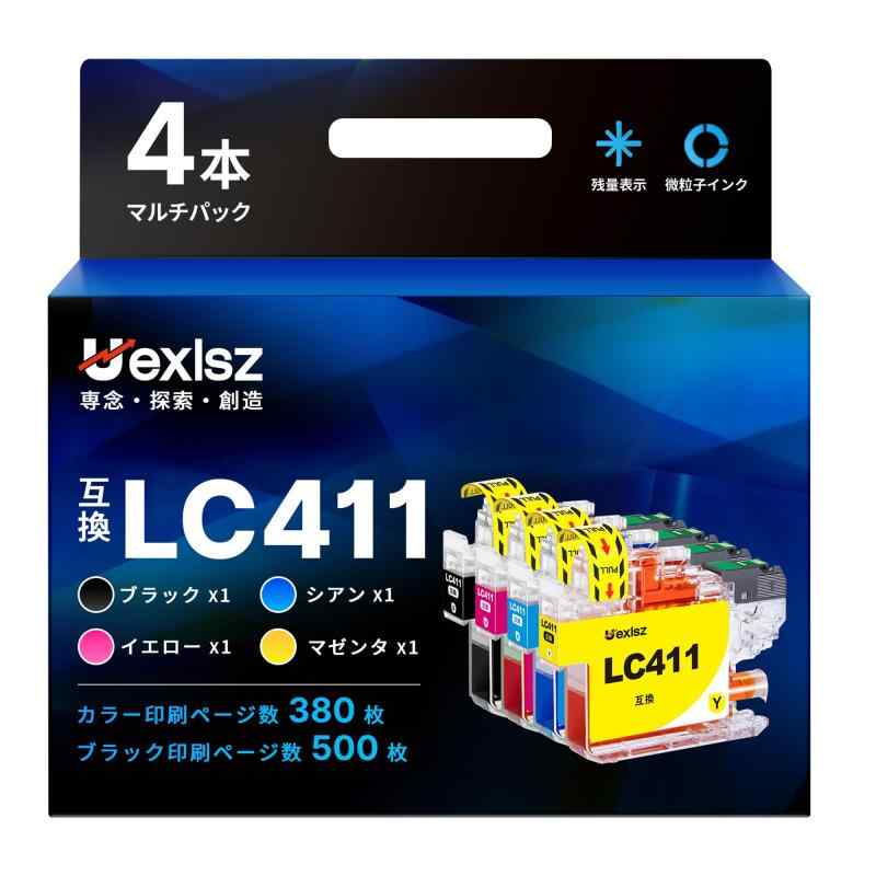 Uexlsz LC411 4本セット ブラザー 用 LC411bk 対応 dcp-j528n dcp-j928n mfc-j739dn インク 他 root-house-10169820 RoothouseStore パッケージ画像