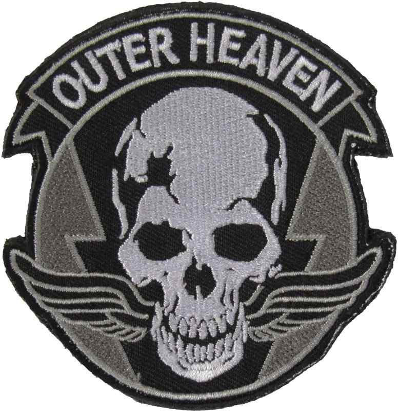 樂天商城 - ベルクロワッペン メタルギア OUTER HEAVEN ガイコツ ドクロ スカル (白灰)