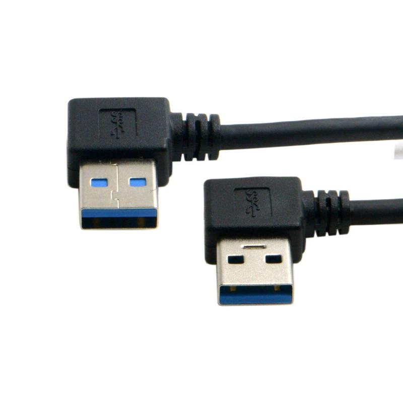 chenyang USB 3.0ケーブル USB 3.0 90度角度データ延長ケーブル ハードディスクノートパソコン用 0.5m