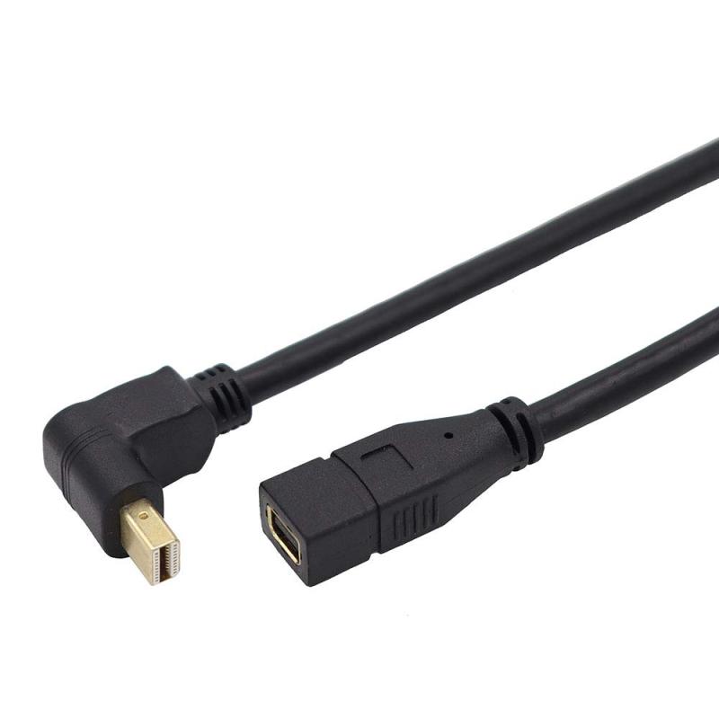 ViViSun MiniDP延長ケーブル Mini Displayport to Mini Displayport 延長ケーブル オスtoメス 金メッキ 左右上下90°L型 4K×2K対応 (下L)
