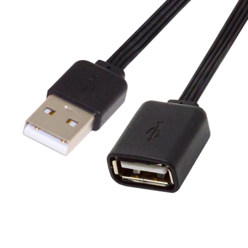 cablecc 13cm USB 2.0 Type-A オス - Type-A オス メス データ フラット スリム FPC ケーブル FPV & ディスク &a…
