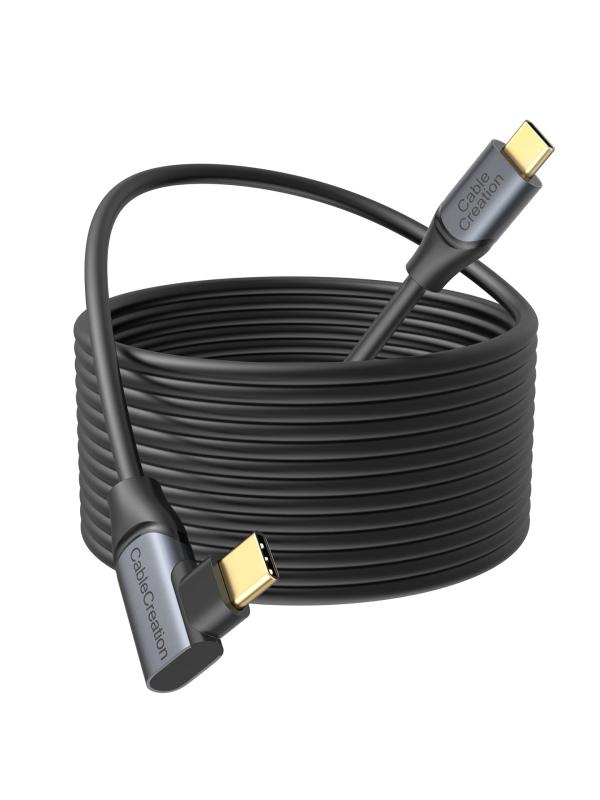 CableCreation Quest 2 link対応 ケーブル 5M, Oculus link適用 ケーブル, USB-C to USB-C ケーブル 5 Gbpsデータ転送 iPhone 15 iPhone 15Pro Max Steam VR/V