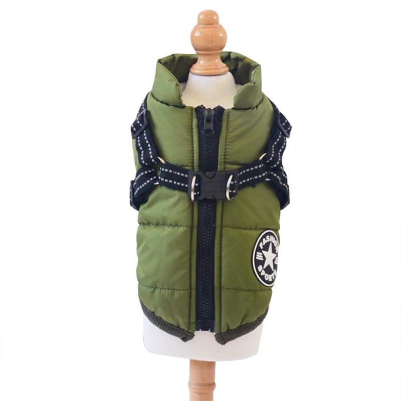 IGUGHI ふわふわ ダウンベスト風ジャケット 犬洋服 冬 裏ボア 犬服 ジャケット パーカー 袖なし ドッグウェア 防寒 防水 リードリングあり 綿服アウター お出かけ 散歩 小型犬 中型犬 大型犬