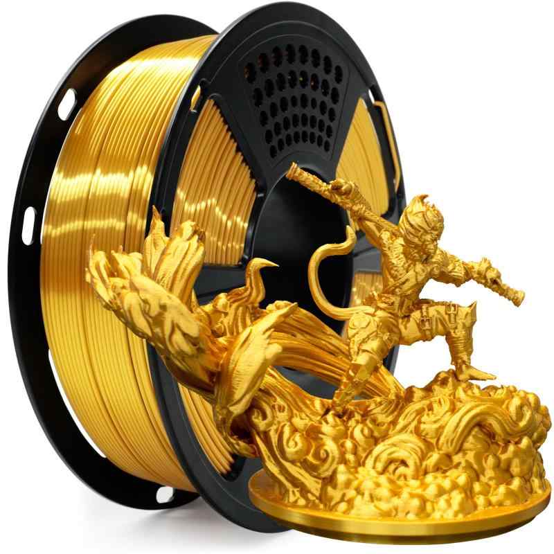 Rakuten - GEEETECH PLA フィラメント 1.75mm シルクゴールド、 3Dプリンター用フィラメント、寸法精度+/-0.02mm 正味量1KG (silk gold)