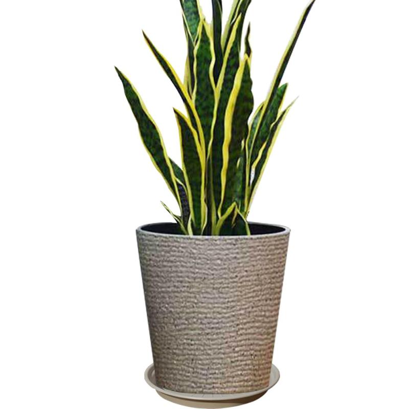 Rakuten - Glynislife プランター 中型 おしゃれ 受け皿付き 植木鉢 深型 軽量 プラスチック 屋内 屋外用 プランター 深型 高さ20cm 排水穴付き 観葉植物 鉢 植木鉢(20#, 深型-キャメル)